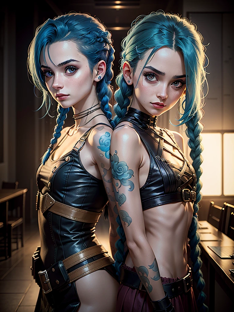 (best quality, highres, masterpiece:1.2), ultra-detailed, realistic:1.37, Cinematographer, trendy Artstation, sharp focus, studio photography, intricate details, highly detailed, by Greg Rutkowski, gafe, They are smiling, sexy pose, detailed eyes