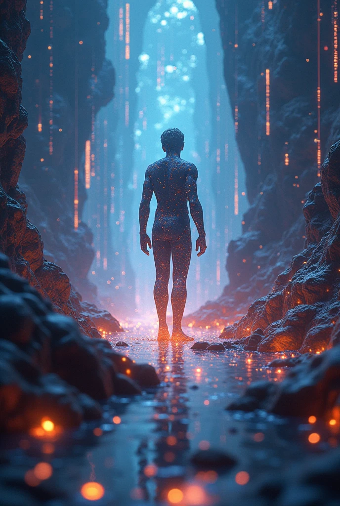 a man transcending cerebral reality, digital art, highly detailed, cinematic lighting, dramatic atmosphere, surreal, psychedelic, vibrant colors, 8k, photorealistic, hyper detailed, intricate, mesmerizing, mystical, otherworldly, glowing, ethereal, sublime, cinematic, award winning art