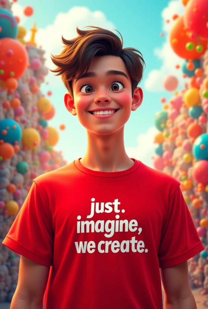 A BOY IS STANDING AND A NAME "UC HAPPY" IS WRITTEN ON HIS BACK OF GAMING SHIRT 