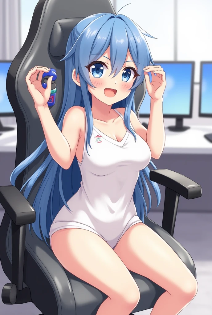 lum, sexy, (doggy style: 1.2), table top, (penetration: 1.2), ((full nude)), turquoise hair, yellow eyes, curvaceous body, (huge breasts: 1.5, detailed and accurate), (small areola and nipples, realistic, detailed and accurate), ((full nude)), (female genitalia visible, realistic, accurate and detailed), wide hips: 0.6, big ass: 1.2, beautiful knees, beautiful calves, beautiful heels, beautiful toes, (lying on back, sexy legs spread pose, M-legged), ((full nude)) on, (four fingers, one thumb), (filmed, front, from below), NSFW,