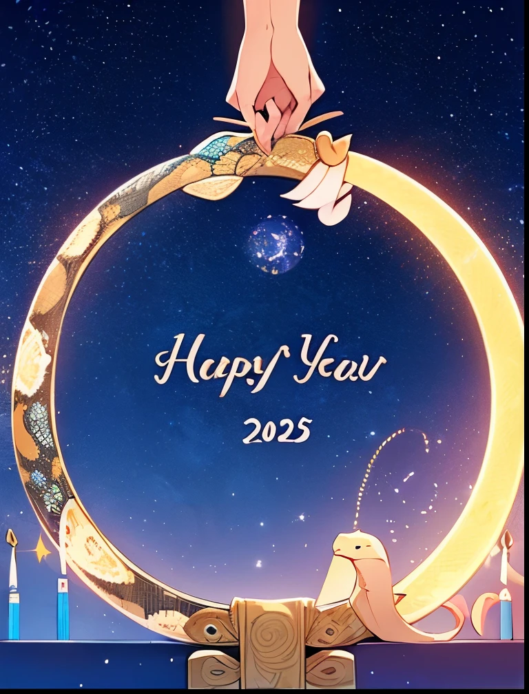 Wishes for 2025、 New Year Wishes 、 Happy New Year 、 Wishing Wall、Peace Million、Limitless Peace 、 Limitless Possibilities、 sky full of stars、A bright future、 I wish for the clear Serpent that shines in the starry sky、The roaring sacred snake Ouroboros、Wish upon a star 