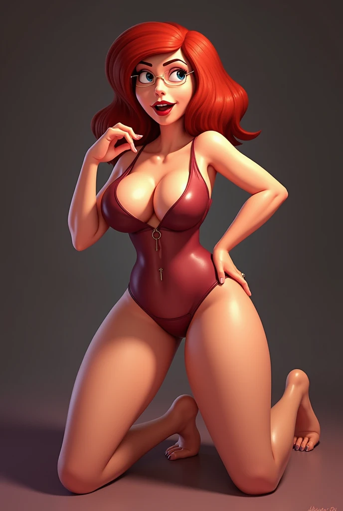 (masterpiece), best quality, expressive eyes, perfect face, sexy, full body, big body, standing, perfect body,

 Rosetta, ((red lingerie)) bikini, makeup, green eyes), red lips, (red hair)