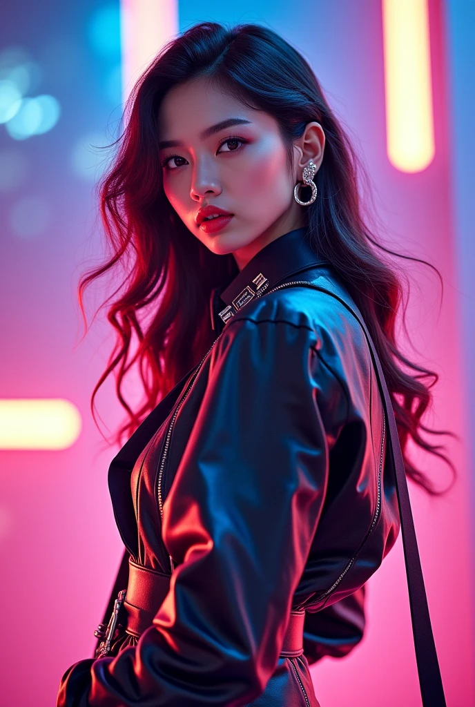 Create a member for a kpop group, she has to have black hair, be between 20 and 18 years old and be Korean