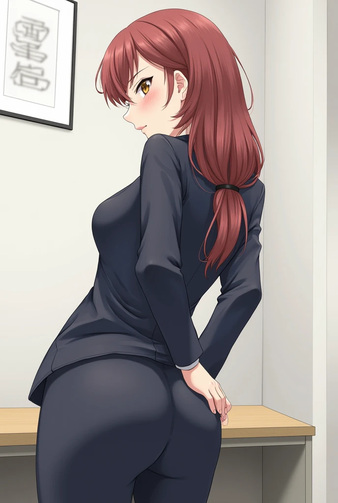 Woman, redhead, looking at the viewer, big thighs, big ass,