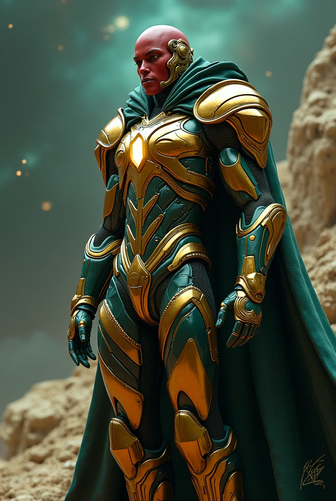RDJ in outfit of dr doom fighting with hulk 

