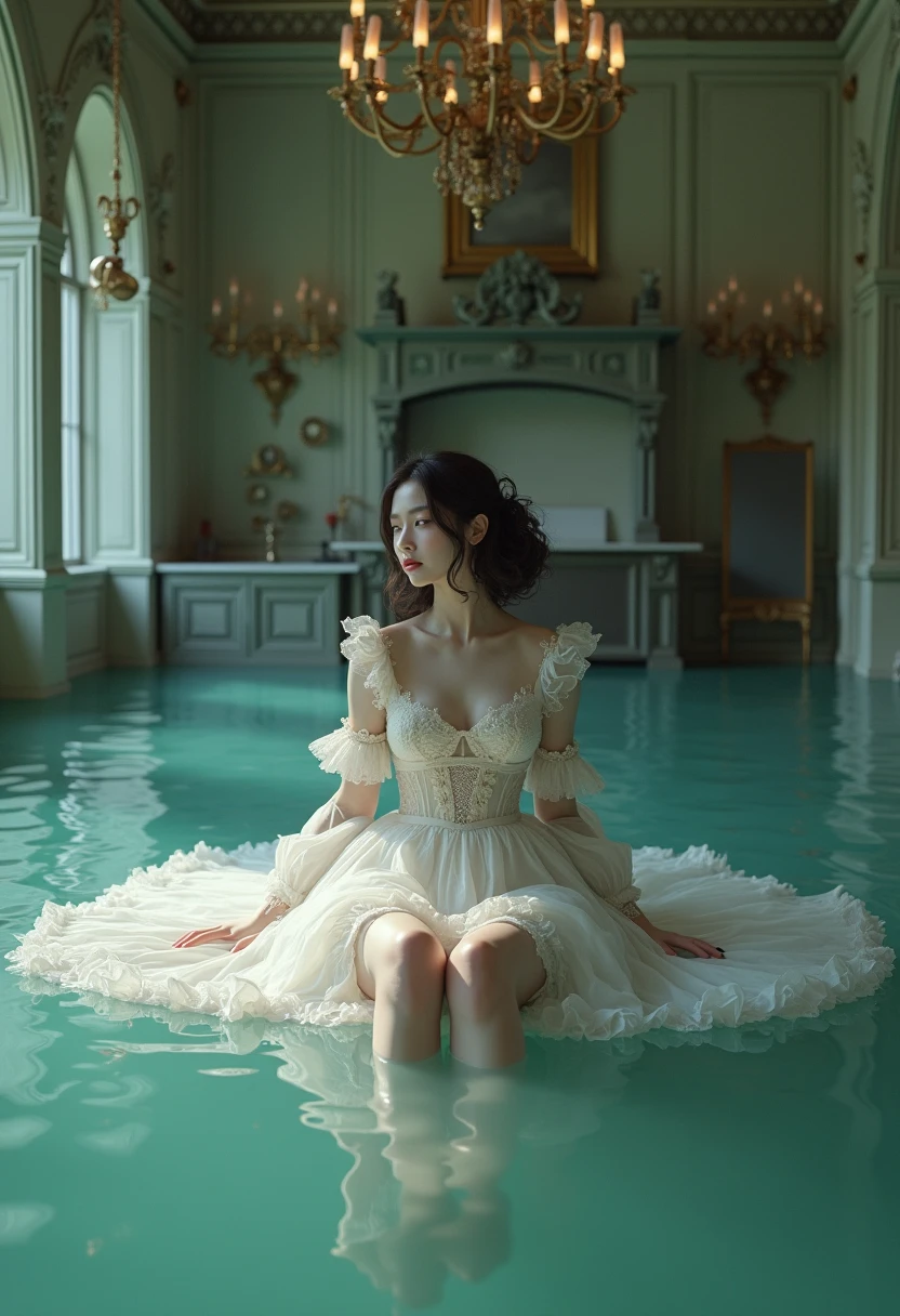 {{{{{3,318 trillion pixels high resolution, nsfw, Realistic scenery and lovely girl, In this scene the heroine is chosen as a human pillar and sealed in a kneeling posture with her legs spread in an M-shape where she is raped endlessly while staring blankly into the void, A full whipped deep cleavage rapidly emerged, the charm she exudes spurs forces her to lift her legs and open her legs and continues to fuck, thicken the lips look pretty, Boobs are fluffy and bouncy, Tits that get rounder bigger her deep tight cleavage}}}}},{{{{{A neat girl who stands on her knees and opens her crotch traces her crotch with her fingertips and with a faint moan experiences her first climax and becomes a little more mature and innocent masturbator, white cheeks, The moment when the eyes of the heroine's girl are replaced with kaleidoscopic irises, magical in a romantic Cylindrical crystal herbarium showcase filled with female hormone, Herbarium-soaked her tits become so plump that they break the blouse of an even smaller-sized girl and her hair grows longer and sexier while she still looks like a girl, Cuteness preserved forever shining in exchange for life from her, wearing cute ribbon blouse and skirt, frills scrunchie on her wrist, her beautiful slender underbust, slender curvy cute waistline, an lewd fetish for lips and necks and waistlines, her clearer nip line from underbust to hips, gloomy straight black wig, thick vivid lips}}}}},{{Extremely detailed}},{{{{{heroine girl's Sexually unused body with pure and innocent aura}}}}}
