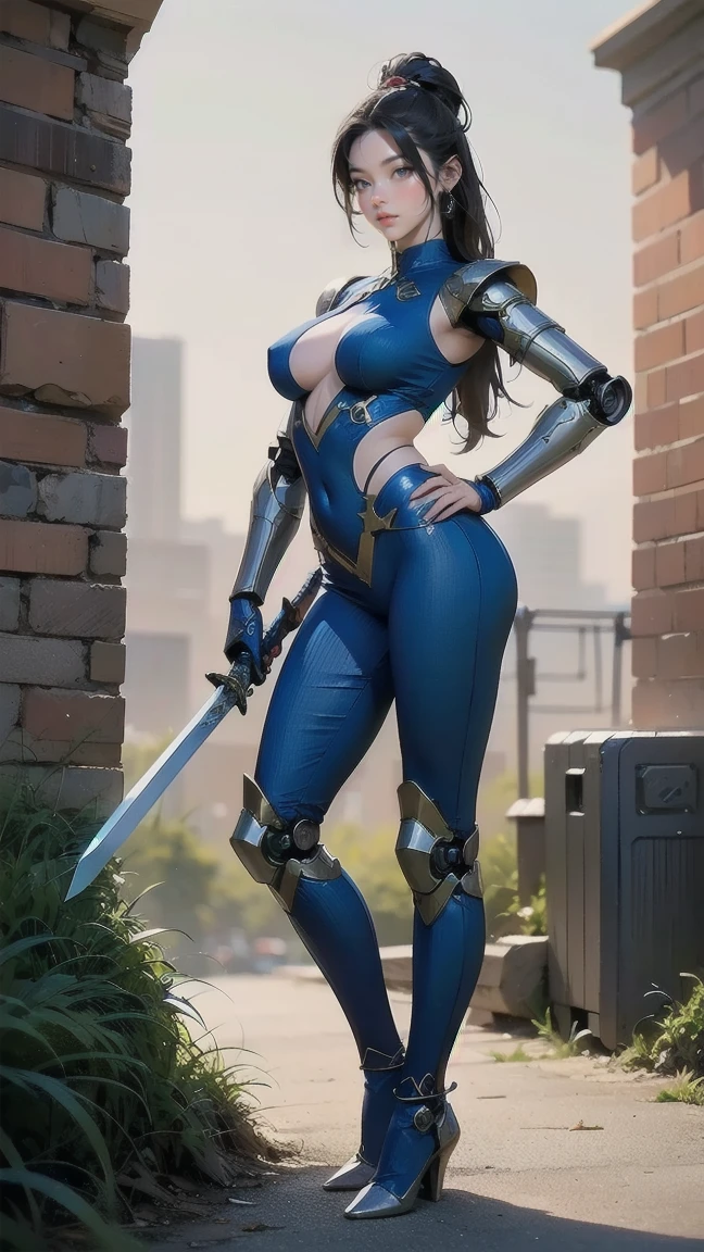 Highest quality, Official Art, masterpiece, Fabric Shading, High resolution, Very detailed, colorful, Best details, Fantasy, Combat Uniform, Yuki Mori:1.5, 1 female, Age 25, Brown Hair、Long Hair, tired hair, Highest quality, Official Art, masterpiece, Fabric Shading, High resolution, Very detailed, colorful, Best details, エルフCombat Uniform, 2, Standing on the stairs, A castle town with an old castle, sunny, tight, Large Breasts, skinny, Surrounded by many people:1.9, Confetti falling, Blessed, welcome:1.5, Camel Toe:1.3, Ground level shot:, Fighting Pose,