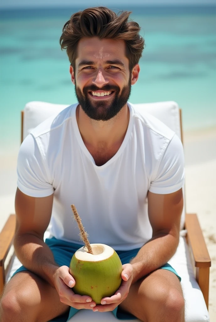 Solo men eat mango two hand eye blue