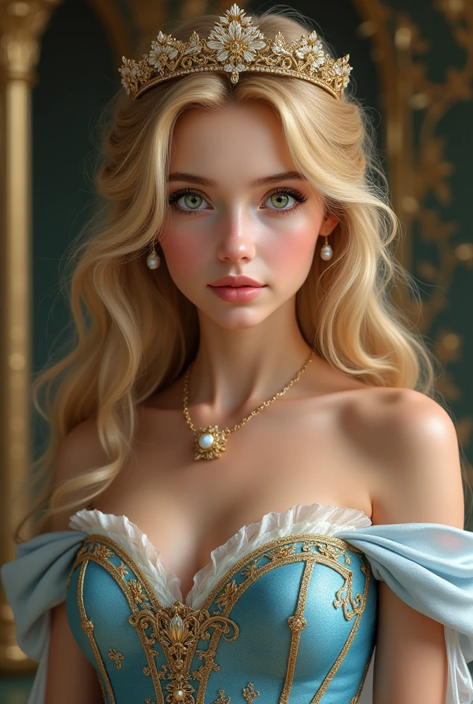 8K,(masterpiece, Best Quality:1.4), (erotic posing:1), portrait Heidi Mark, wearing Cinderella costume, hyper realisitic, High detailed skin, Digital SLR, Soft lighting, High quality, Highly detailed face, Highly detailed eyes, highly detailedskin, The skin, Subsurface scattering, Full face blush, Highly detailed face, Highly detailed eyes, beautiful expression, Full lips, Detailed background, depth of fields, Supergianthugebreasts、Volumetric lighting, Sharp Focus, absurderes, Realistic proportions, Good anatomy, (Realistic, hyper realisitic:1.4), 16K HDR, Daylight,SupergianthugebreastsA high resolution,super realistic skin,super beautiful expression,Fantasyart,character art,A sexy, blond hair, against the background of the Disney castle