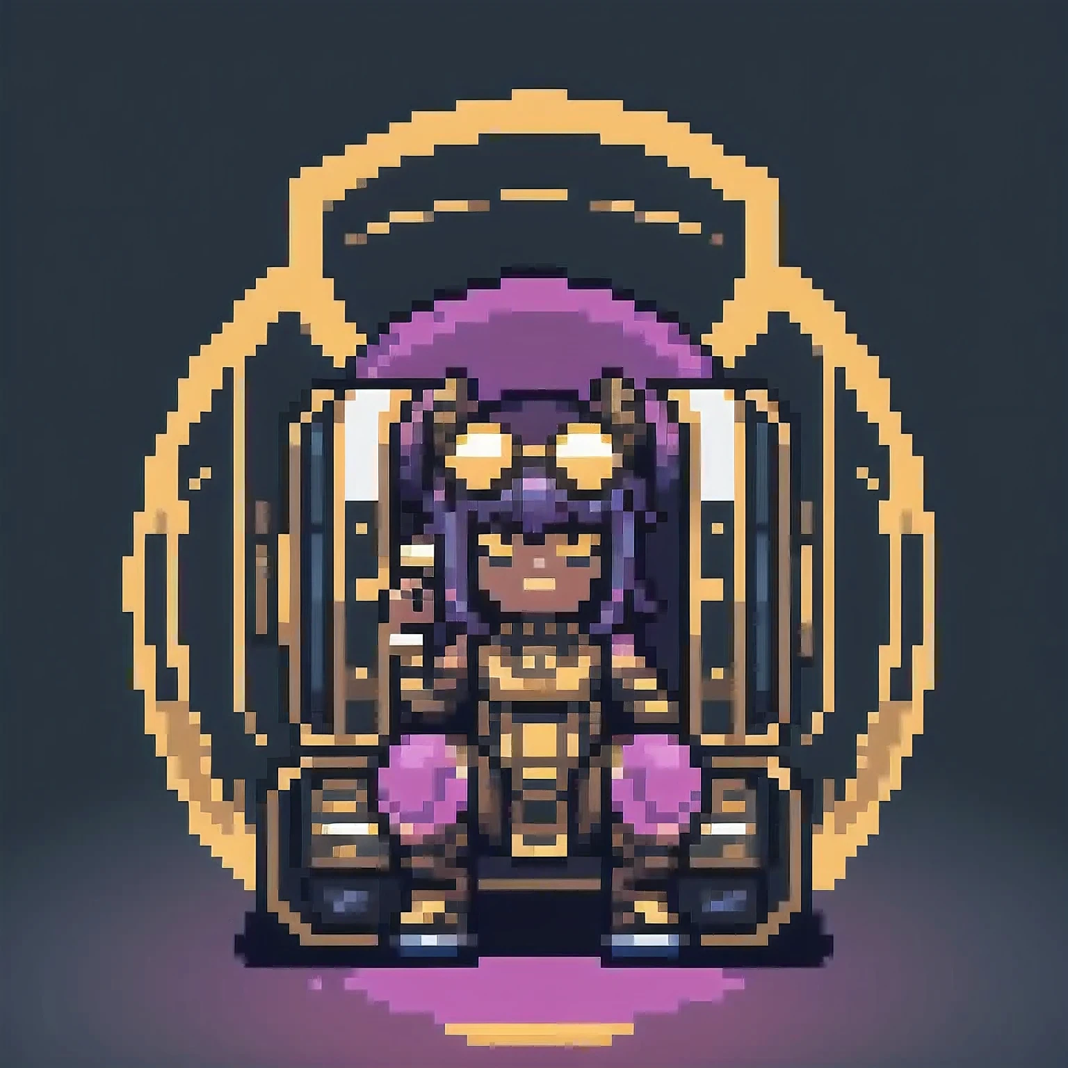 wearing gold frame reflective sunglasses {x} cyberpunk, black, golden and silver silk in the moonlight, big horn, go down the mountain tiger, knelt down on one knee: 6 miniature model , wear gold frame reflective sunglasses , Rouge complexion, very happy , with outstanding texture isometric , intense contrast isometric , long-focus model ,3D Modeling, empty model , Virtual Engine ,Strong contrast, studio light chase , bright starlight white light ,Dreamy atmosphere,Bright colors,8k, rich low-light ,Purple smoke ,Focus