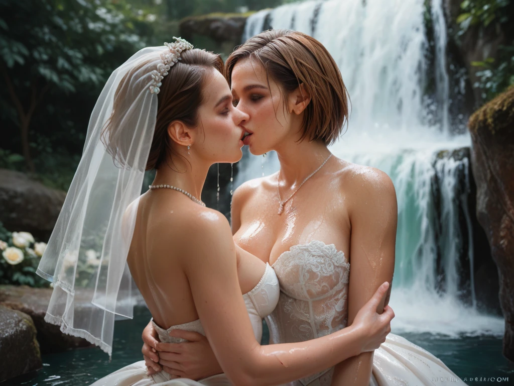 (high resolution, 8k enhancement )), ((ethereal)), angels, paradise, wings, halo, soft light, beauty, peaceful, serene. in the heavenly paradise, ethereal angels with magnificent wings and loving each other, kissing, holding and embrace in amazing poses of unparalleled beauty. they are nude, with amazing bodies and beautiful blue eyes wearing only golden lace ribbons, and they enjoy each other in loving relations ((in the paradise garden there is a fountain of youth with many trees and flowers around a big lake.)) ((and there are also cyborg robots' dragons with golden and celestial armors)), raw, 8k, looking at viewer.
