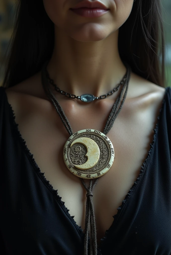a person holding an ancient amulet