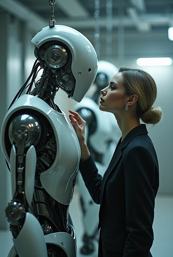Photorealistic, woman in skimpy underwear (lace, full cyborg suit: 1.55) (Sit on the table: 1.5) (body turned towards viewer: 1.2), (head turned to the left: 1.8), (legs crossed: 1.4), black hair, cyborg, robot parts, beautiful detailed body and face, amorans, 2049, Japan girl at 16 years old, cute, juvenile, sexual, sigh, Inviting, Afrofuturistic, Made in Maya, Samyan, 2070, Cyborg, Robot Parts, Beautiful Studio Soft Lights, Rim Lights, Vivid Details, Gorgeous Cyberpunk, Lacing, Hyper-Realistic, Anatomical, Facial Muscles, Cable Electrical Wires, Microchip, Elegant, Beautiful Backgrounds, Octane Rendering, 8K, Top Quality, Masterpiece, Illustration Very delicate and beautiful, highly detailed CG, unity, wallpaper, (realistic, photorealistic: 1.37), amazing, fine details, masterpiece, top quality, official art, highly detailed CG Unity 8k wallpaper, absurd, incredibly absurd, robot, silver halmet, (full body: 1.4), standing, (nsfw: 1.2), sticking out ass, Beautiful line cyberpunk cityscape with big buttocks and thin constrictions, city with neon lights in the background, surprisingly detailed face,