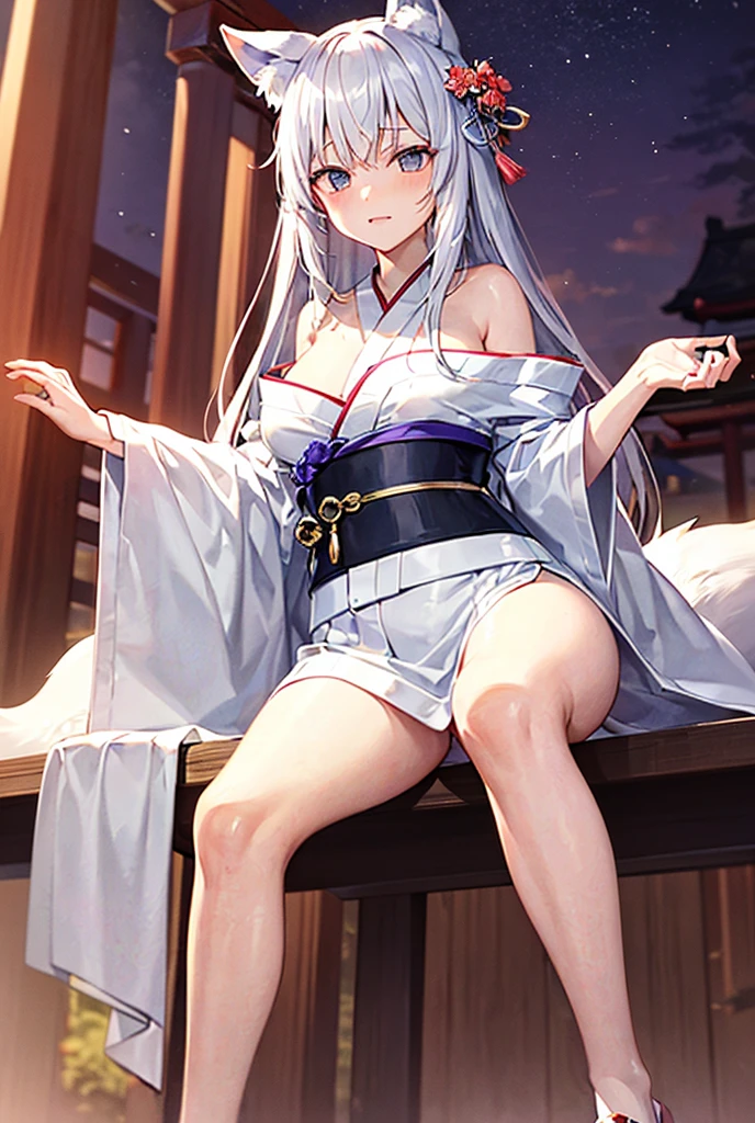 One Girl， （Urzan-6500：0.7）， K-POPアイドル， ， ， Exposed bare shoulders， ， Long white hair， Japanese Clothing， The best quality in the best condition， （da pintura：1.5）， （hair ornaments：1.35）， gem， Purple eyes， 耳Nipple Ring， ， Written boundary depth， Detailed face， Face Focus， ribbon_trim， （View your audience：1.25）， Non-traditional Shrine Maiden， Shiny skin， Long sleeve， Thick lips， Game CG， （Blur the background：1.2）， ， ，  whole body、Put your head on the urinal，Yogurt all over、whole bodyが濡れている、One Girll, , Obscene, Pee, Urine，garbage,masterpiece, Highest quality, Very detailed,Knee-high socks、Long white elbow gloves、Long socks、Open your thighs wide to the left and right､crouch on the ground、Show the audience your crotch、Camel Toe:1.4、(Sweat)、(vapor）With legs apart、sexy、Bold、Sexy、Inviting、dynamic、With legs apart、Showing off your crotch