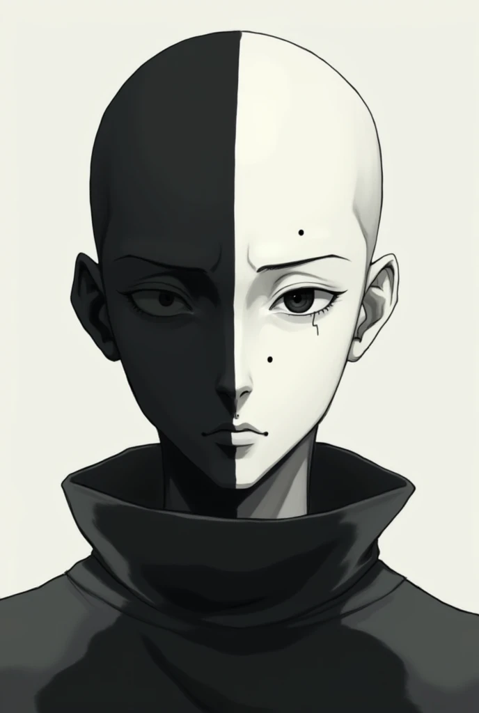 A bald boy, baldi, Baldi's Basics in Education and Learning, it's raining, green sweater, human body, human eye, rain, 1boy, he looks to the sky, light, beige skin, 23 years old, no hair, naughty look, dark, deluge, yellow ruler in his right hand, black night, look at us, normal color skin, human, teacher