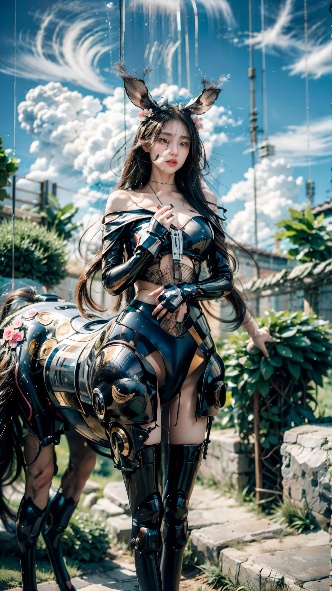 A team of superheroes to create an oversized wide-angle , super depth of field , Beautiful cinematic promotional illustrations with Hollywood master-level designs , Distribute character materials with geometric shapes ,Multi-layer zoom ,Integrated 光线变化, multi-angle capture , Focus on the character's face ,( cybermecha centaur 、Metaphor 、暗藏玄机人物殿堂级的性特征and excellent sexual tension :1.6), world-class rendering , super detailed,Super complex, Super Detailed , details are true ,Super-sharp , super high quality output, bright color , beautiful ancient god Siren 。{( is based on classical aestheticism :1.8), super skill fighting moves , using commercial giant makeup props ,What brings together a team of (grace、pride:1.2) team up,include(人马合一的Cyber机甲半人马,Centaur,Centaur:1.8),and( the charming ancient gods, the mermaid 、Half man, half fish:1.6),and(Cat girl,Cat People, half human half cat ),and( high-energy phoenix girl 、Fire woman、 half human half fire :1.6), and the mini flower fairy (Fairy:1.6),以及粉红的魔tail(Succubus:1.6),wait( more than the five beast girl Furui 1 .5),they(Integrated 、 Perfect Blend 、 precise connection 、 seamless nesting 、 line slender 、 appearance incorporating mythological, legendary, and monster features、tail、Tentacles、Wings、Feather、scale、nail、hoof、Anti-Joint 、Arthropod、fur、Chitin 、Pattern、Tattoo、华丽装饰wait外观特征:2), superheroes with (Beauty:1.5)、Tear mole、( compression of gravity, a large bag with an oversized curve, full, super huge jelly chest:1.6)、收窄的肋骨and肩、Vacuum belly、 rough、 ultra-long hips and legs 、 long body ,Standardized ergonomics 、 Physiological Perfection、 Medical Beauty Skin 、 Mysterious and fragrant organs }。场景内include职业为女性的:( Cthulhu folklorist 、Explorer、warrior、Clergy、scholar、wizard、 superhouse 、emperor、Angel、immortal、妖魔wait)。 a variety of superb martial arts ,加入中式玄幻and西方奇幻wait多种幻想元素的装备and服饰,包含有中西方多种古典and潮服融合的超级服装,诸多幻想and科技融合的特种装备, Blurred ultra-giant Oriental classical idols passing through the atmosphere 。 partner combination 、interactive、Innocence、Neon、 multiple color light 、Fire、 ultimate color control 、Fun、 surrealism、Cyber、Prize-winning entries 、、 inspirational idea 、 Clean Picture 、Reality、 settlement screen 、Chinese Comics、AAA Games、The invisible light code passed the 。( cybermecha centaur 、Metaphor 、 concentrated computing power metaphor using camera language 、 excellent sexual tension :1.6)。