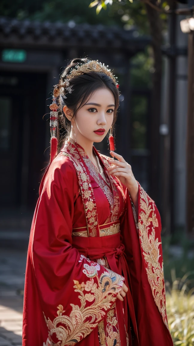 1 Girl,Chiayi ,Hanfu,(jewelry:1.2),
masterpiece, of the best quality,32K Ultra HD,HDR, Digital Tunneling Microscope , movie lighting effects , telephoto lens ,Wide-angle lens,Super Vision,Ultra wide angle, exquisite facial features , super delicate face ,Best fingers,