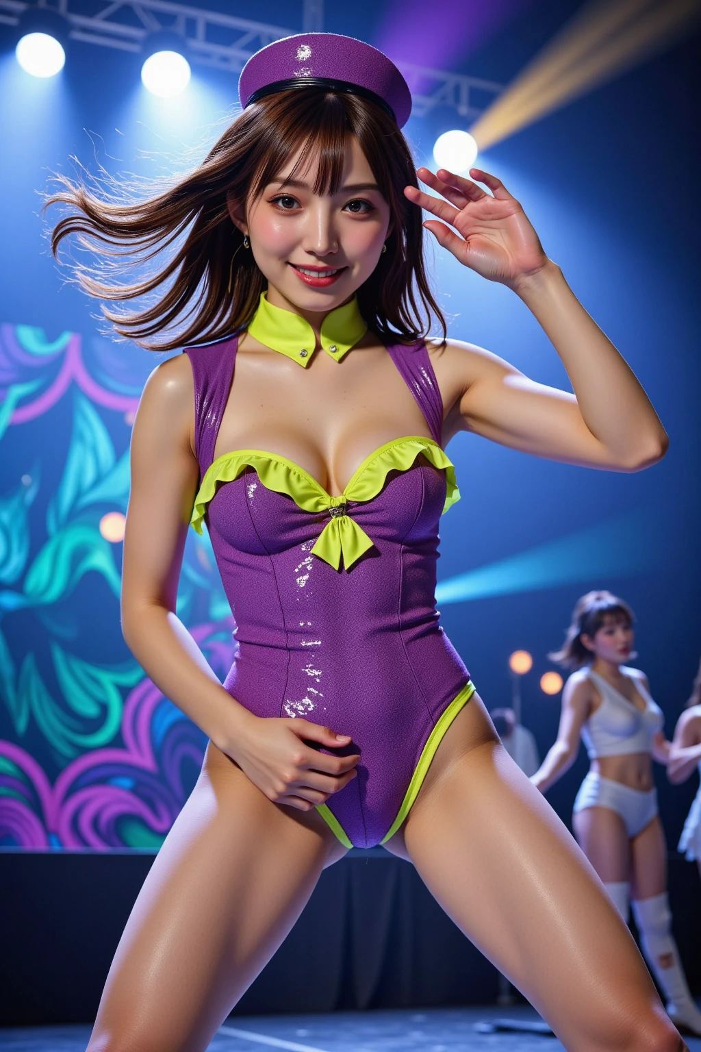 (real recycle、photorealistic:1.37)、(8K、RAW shooting、Highest image quality、masterpiece:1.2)、nsfw,navel,naked,very cute woman、Super fine、heart-shaped pupil、Physically based rendering、超High resolution、kodak vision color、Photographed with Arricam LT camera、Bokeh、sharp focus、((((Correct anatomy:1.2)))、Primadonna girl dancing gracefully in the spotlight on the Olympic skating rink、 arched、Figure skating、Inabaur、Pause、look back、 glitter effect、audience、standing ovation、 High resolution、Super detailed、highest quality、cute illustration、