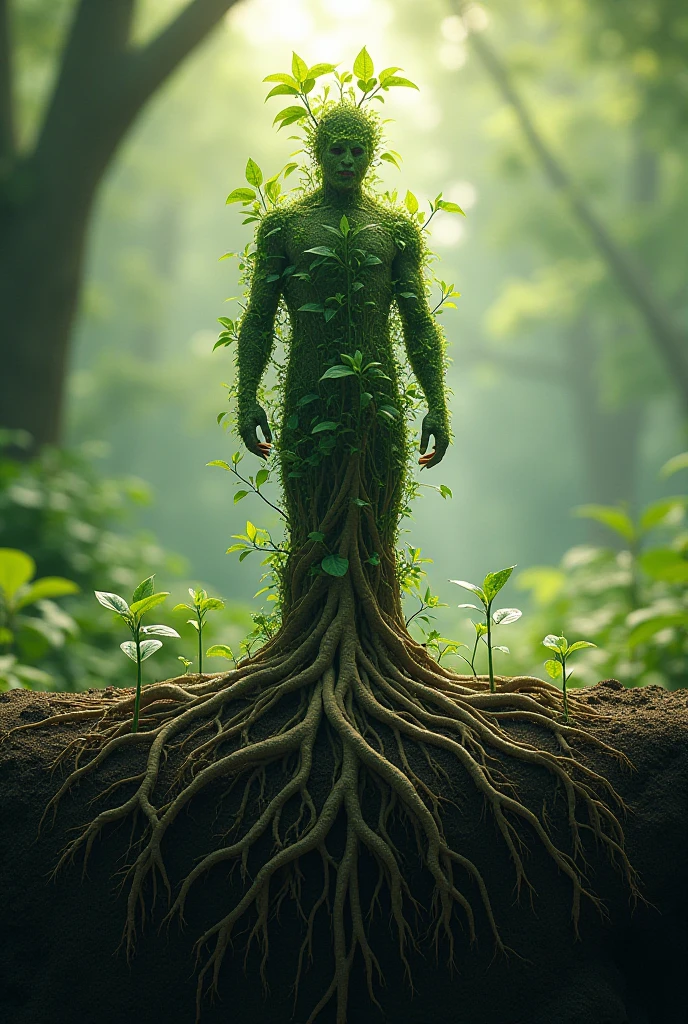 life cycle, From the lifeless human body buried a tree is born