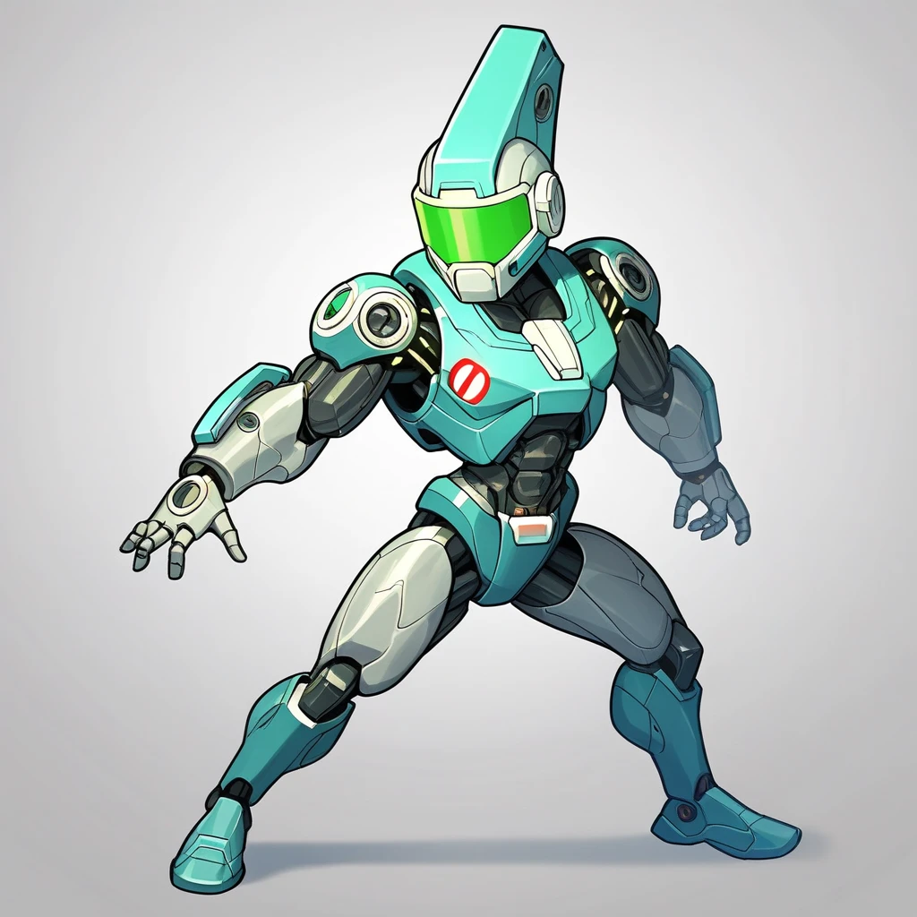 Imagine a version of Buzz Lightyear, but with a futuristic twist inspired by a South Korean bootleg. His classic space suit is reimagined with a mix of robotic elements, with half of his body being a sleek, metallic, cybernetic version, and the other half remaining organic but subtly enhanced with mechanical joints and glowing cybernetic veins. His helmet has a more angular, sci-fi aesthetic, and his visor is slightly more reflective, giving it a tech-heavy feel.

The color scheme stays mostly the same, with Buzz's signature white, green, and purple, but the robotic side has a steely, chrome-like finish with neon accents running along his limbs. His chest area features a glowing core, resembling a power source or energy reactor, and his boots are bulkier, with visible mechanical components. His face might have a more rigid expression, with enhanced features like LED eyes or a more robotic mouthplate, giving him a slightly eerie look compared to the original.

The overall vibe is a bit off-kilter, as if it's a homemade bootleg, with the proportions slightly exaggerated and the materials looking more DIY or experimental rather than polished and smooth.