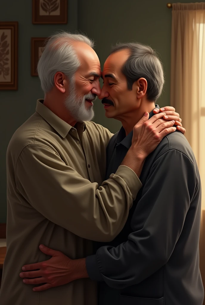 old man kiss daddy