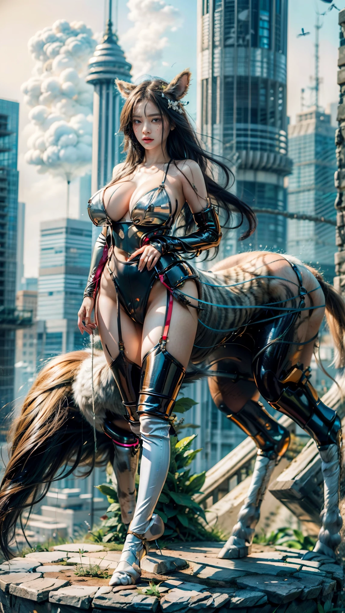 delicate face, 28 year old JPOP idol {cyborg} girl, (carbon fiber cyborg body), carbon fiber body, {{angled bob}}, (big breasts:1.15), (mechanical joint), bangs, attractive curves, Central of the bone disc, seaside, standing posture, beach, glowing skin, ((Pafia Leola)), (High leg, spread your legs, camel toe, camel toe, vulva shaped:1.25), (cyber punk, SF:1.2), [[[shining neon]]], (Upper body:1.15), (8K, RAW photo, highest quality, masterpiece: 1.45), (NSFW:1.15)、(camel toe, camel toe, vulva shaped:1.25)