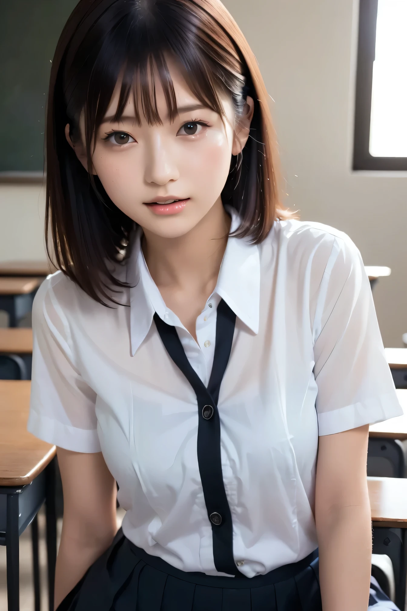 masterpiece, top quality , Japanese Girl, one girl , 8k, RAW photos , top quality , masterpiece, NFS W :1.2, Extremely Detailed RAW Color Photos , Professional Grade Photography , ( realistic, photorealistic :1.37), (highly detailedskin:1.2), super high res, (Lens: 50mm), (debt/1.2), Exquisitely detailed eyes , stares at viewers,
Break with one girl (Many elderly people:1.4), beautiful faces, Cute,(smile:1.05),(20 years old, wide hips, straight hair , ( short hair), dark eyes, white, fine skin ,Small Mouth, High cheekbones (definition), sexy pose taken from the butt,( lean forward:1.3),(The to the debtW:1.1), white panties、 Korean idol、 Nogizaka Idol、 hposing gravure idol 、adult、actress、(masterpiece, top quality :1.3), (Ultra detailed 8k cg:1.2), ( surrealistic:1.35), ( photorealistic :1.45), ( realistic:1.4), cowboy shot,
1 beautiful Japanese girl , 22 years old, Supermodel , Japanese idol , , (Sitting at a desk:1.1), ( school uniform:1.4), ( skirt flip:1.6),
(school classroom background :1.1),