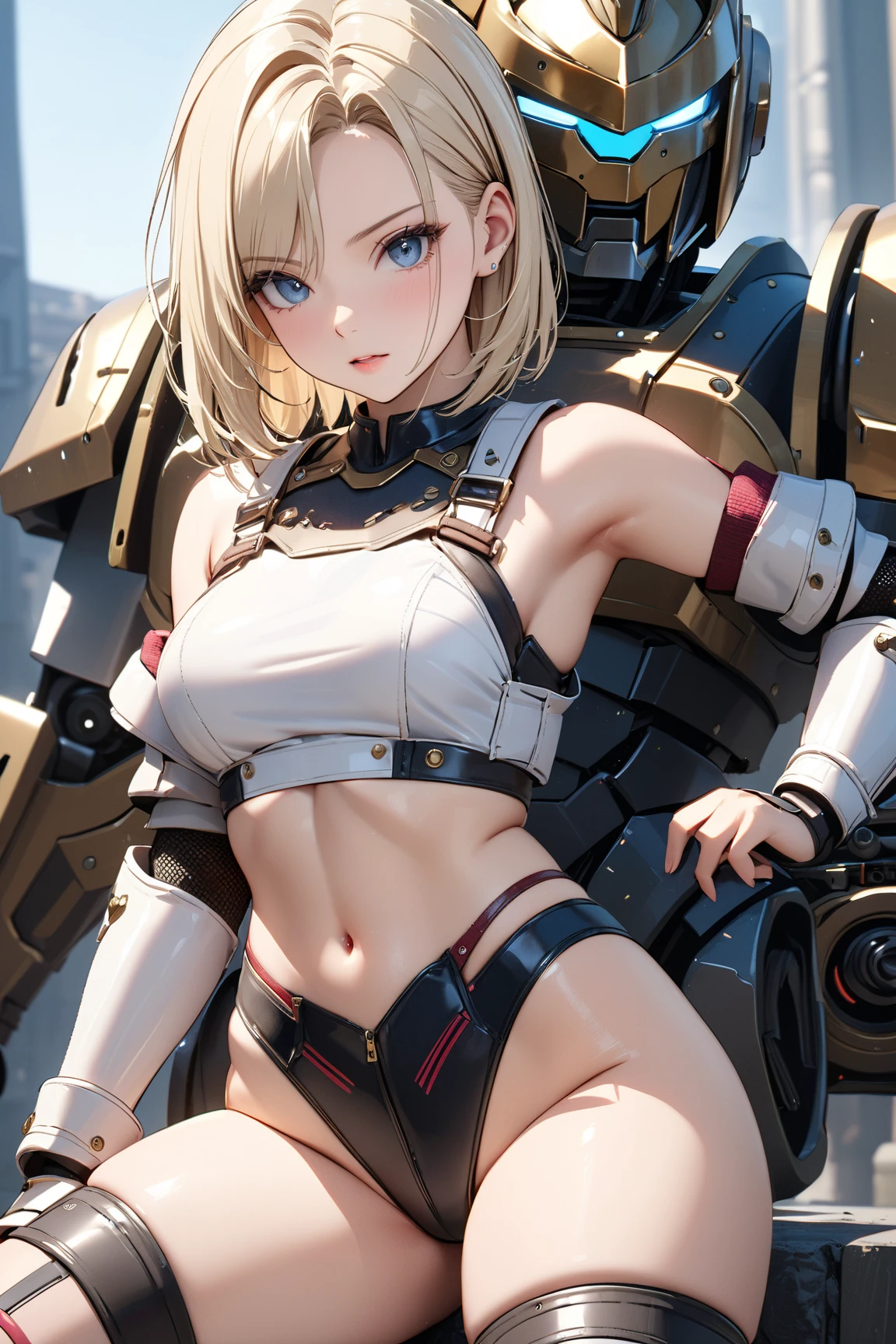 GRANBLUEfantasy,1young_teen_ girl,brown_hair,medium_bob_hair,platina_blond_hair,white_leotard,covered_crotch,thigh-highs,smile,standing,bluesky_landscape_background,slightly_spread_legs,happiness, short_gloves ,solo, r18, navel,relicbuster,short,boots,open_mouth,sitting,knees,blush,shy,piledriver,(crotch:1.3)