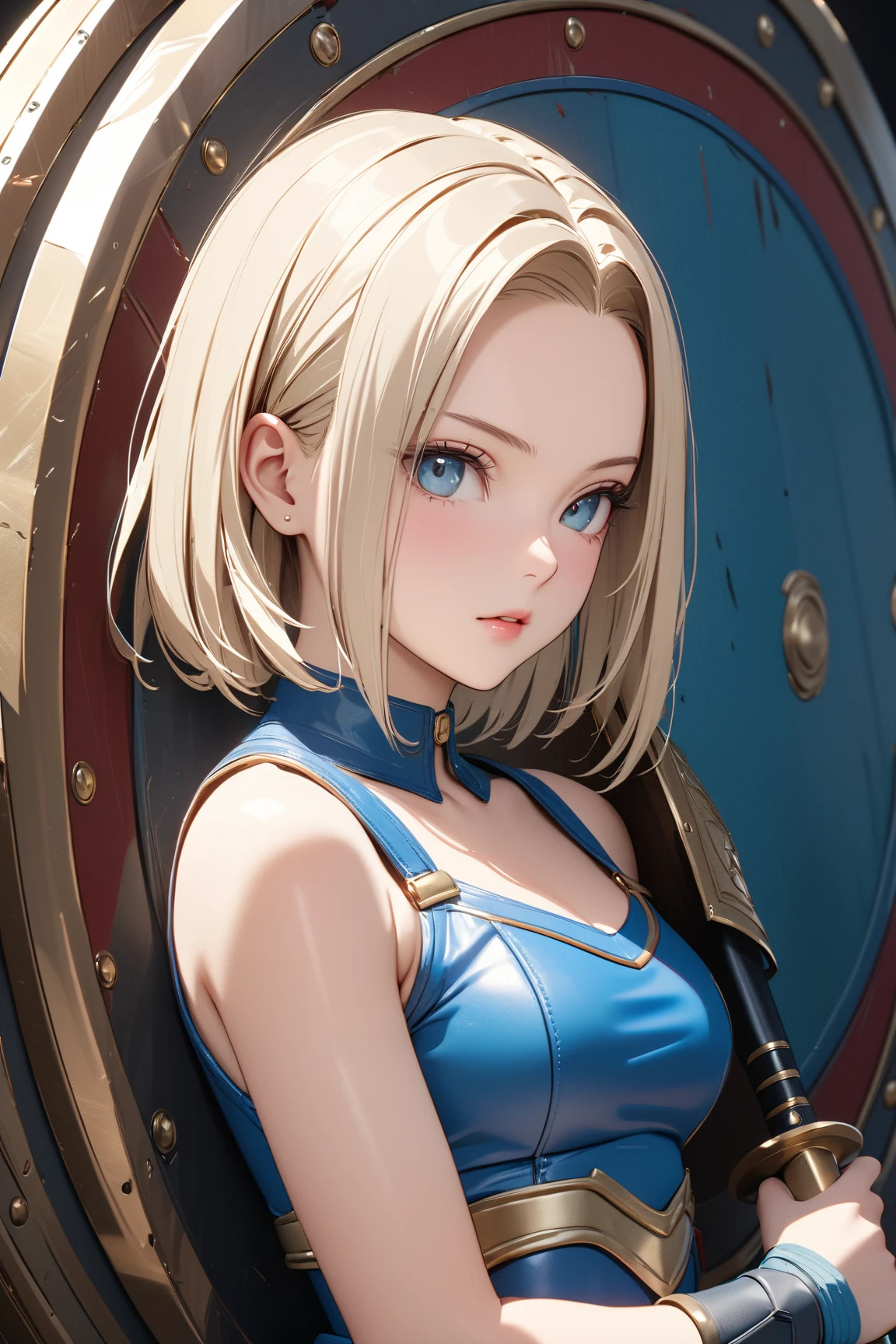 Anime, ((best quality)), ((masterpiece)), (detailed), 1girl, perfect face, happy face, smile, perfect hands, five finger, (Fallout: 1.8), (fallout vault costume: 1), portrait from the waist up, facing the camera, Crypt suit, perfect eyes, blue crypt suit, short blonde hair, slanted fringe, deep cleavage showing, giving thumbs up sign, suit unzipped to show off cleavage,