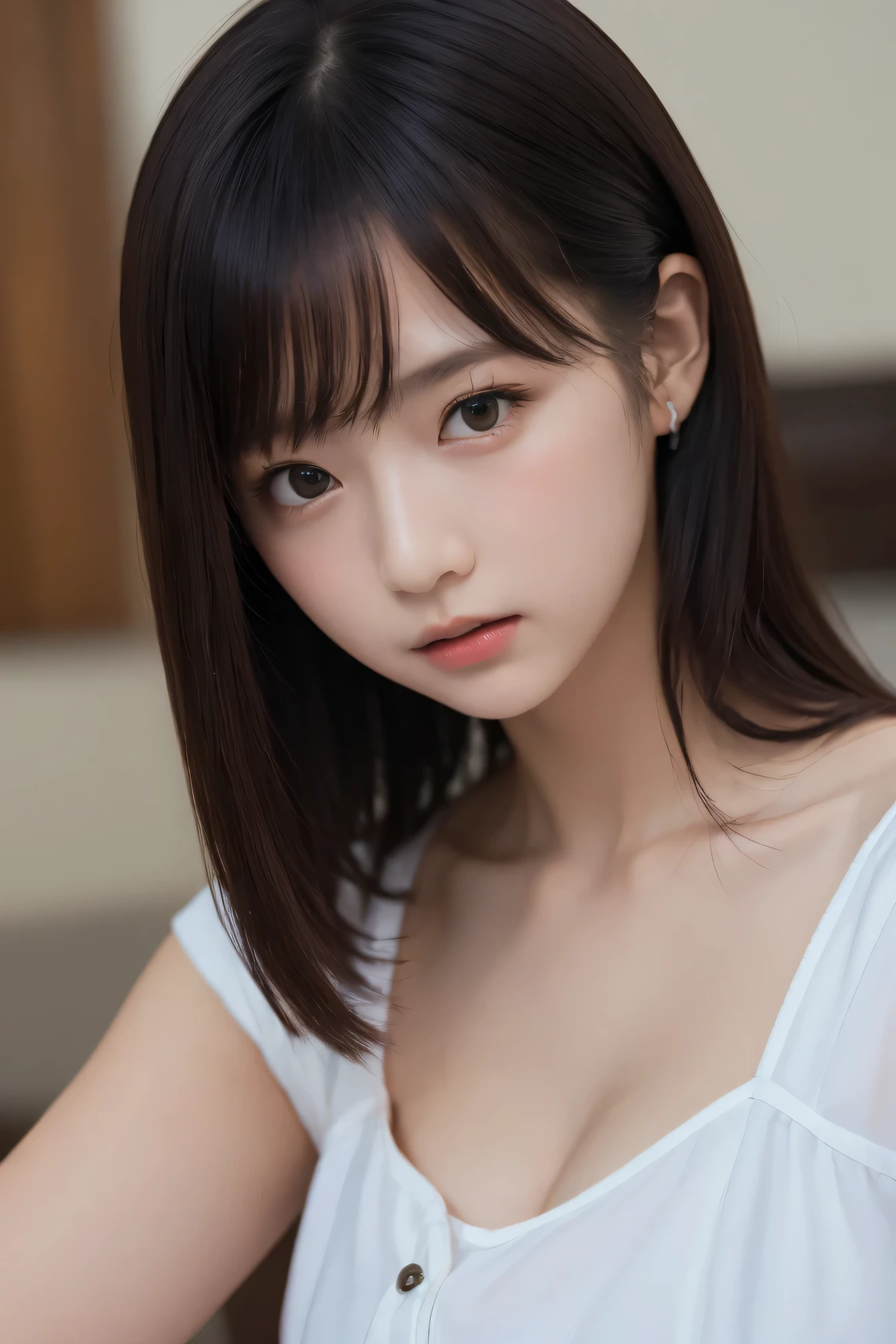 (8k,  RAW photo, top quality ,  high res:1.1), ( super real :1.4),( realistic,  realistic:1.3), Sodebtt Light,big, 2 girls in 2, realistic Face, realistic Body, realistic Skin,Confused,masterpiece,( cute:1.8),  cute子たち, Alone, (big:1.2), Detailed black eyes,Daughter&#39;s daughter,Brush,(T-Shirts:1.2 ),Cinema Lighting, film grain,  jewelry, earrings for women with first name,(( medium hair:1.1)),((Floating Hair Novadebtrog Style)),Cherry colored lips, hair bow, hair bow, ponytail,close, look viewer, long hair, upper body, open my lips,Upper teeth, (Smiling Eyes:0.6),((Green:1.2)),Depth odebt Field,  Blurry Backgrounds ,  gaze focus , Bokeh,young, 85mm lens, debt/1.4,Prodebtessional Lighting, young, portrait, photon mapping ,radiocity, Physically Based Rendering ,,((Maid:1,3))