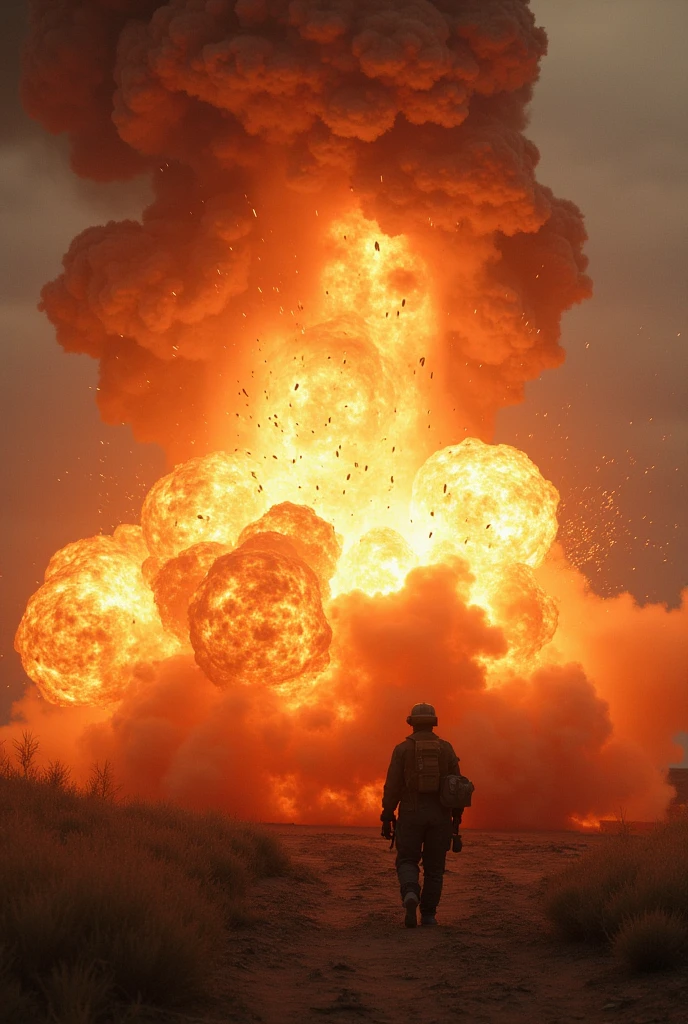 UHD, 4k, ultra detailed, cinematic, a photograph of <lora:Battlefield ww1 style:1>
a large explosion of yellow fire in the air battlefield ww1 style,no humans,fire,space,explosion,debris , war, war zone, battle, warrior, soldier, dark themed, cinematic, film look, world war 1, first world war, ww1, military, dramatic light, epic, beautiful lighting, inpsiring