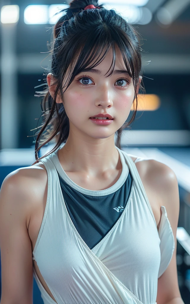 (8k, RAW Photos,Highest quality, High resolution:1.1), (Ultra-realistic:1.4),(Realistic, Realistic:1.3),The Beauty of Japan、((Upper Body:1.3))、Gymnastics Team - Flexible Leotards and Grips