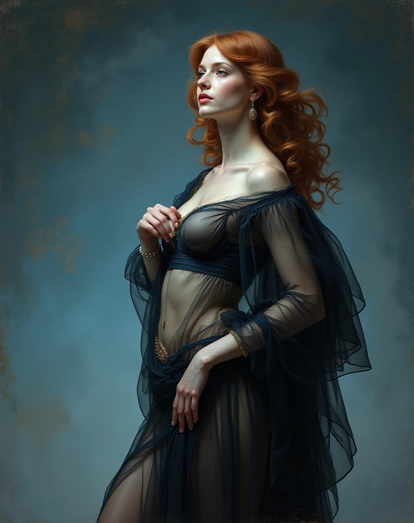 Ghost behind a woman