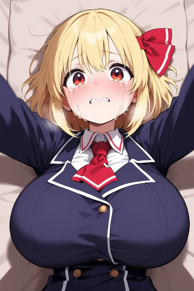 Rumia　Crying face　 huge breasts 　 rape