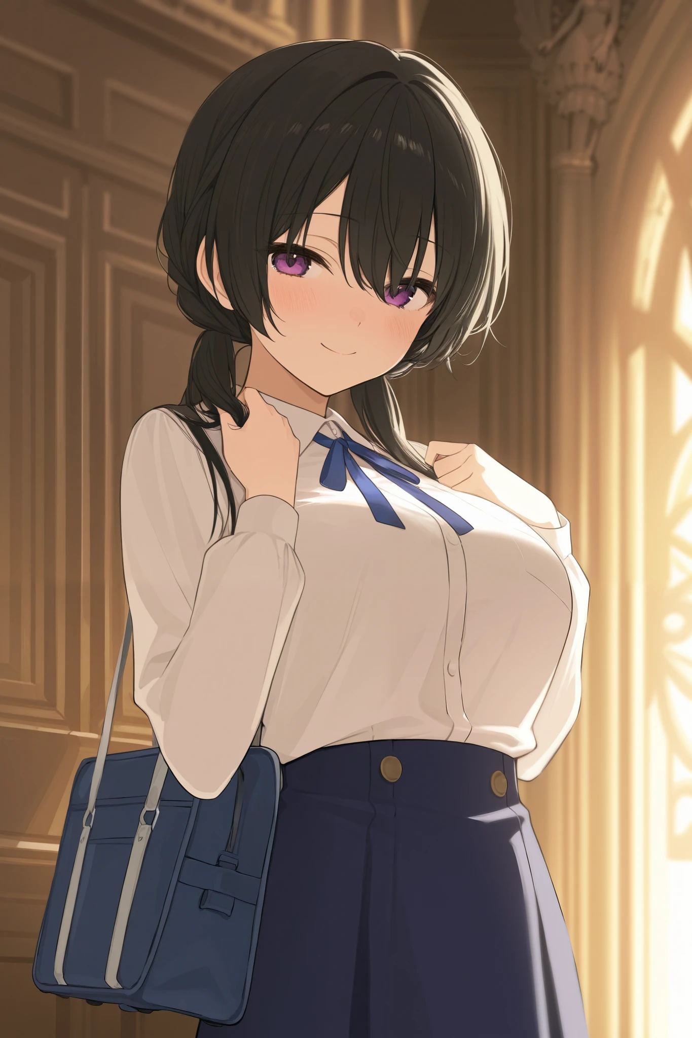 black hair high school students Sunset Japan uniform school bag smile Cappadocia statue of liberty couples after insertion