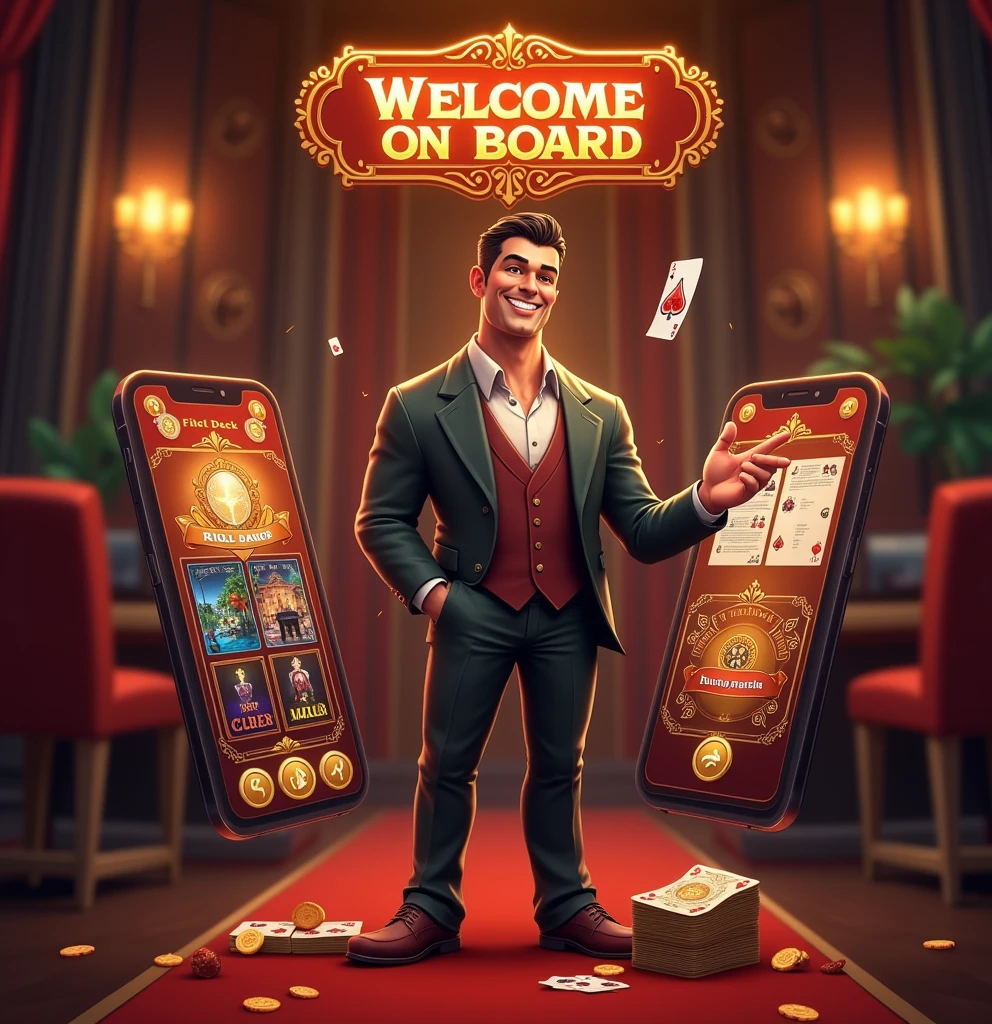 men, asian, 30 years old, fancy dressing, casino background, gambling, promoted casino, animated, advertising, branded casino name: JDL