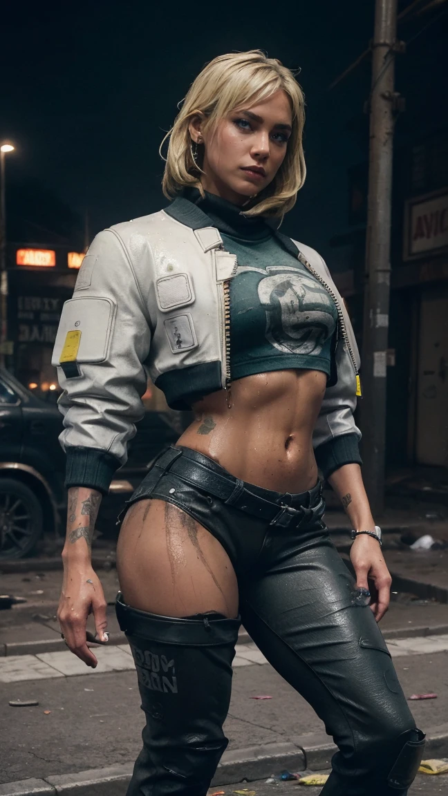 ((ultra detailed background, hyperdetailed face)), Rogue, Xtreme, 1girl, solo, ((medium breasts, slim girl)), short hair, lying on rooftop new york city, (open green hoodie:1.2) exposing nude chest, low rise jeans, (long jeans:1.2), covered legs, smirking, slim body, from above ((complex detailed background, skyline, moon, night time, moody lighting, warm lighting, dim lighting, night sky)), ((cowboy shot)), Fit, ab_lines, <lora:Rogue:0.7>, <lora:fitgirl_4:0.6>,