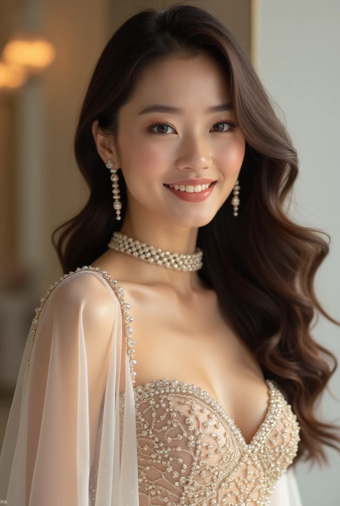 (8k, RAW Photos, highest quality, masterpiece:1.2),(Elegant pink tweed jacket),whole bodyのポートレート,(clear),(Straight Hair),(Black Hair),(Japanese),Female politicians,Smile,Big black eyes,Lip gloss,Necklace facing forward,(Standing upright and at attention),Stiletto heels,(Luxury hotel lounge:1.5),(whole body:1.5),(Cute Face:1.3),(High heels:1.3),(Big Hips 1.3),(Medium thighs:1.3),(Pink lips),(Fine skin:1.3),(Accurate and perfect human anatomy:1.3),(Exquisite and perfect features:1.3), (Long eyelashes:1.3),(lips are shiny and、Textured:1.3),(Earrings:1.3),(Beautiful fine details),(Graceful Face:1.3),Look straight at the camera:1.3