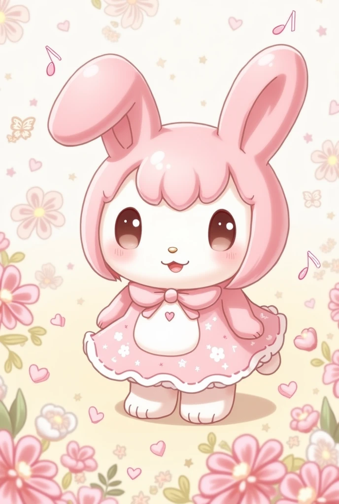 Chibi-e,girl,Bunny girl,black,Mini character,small