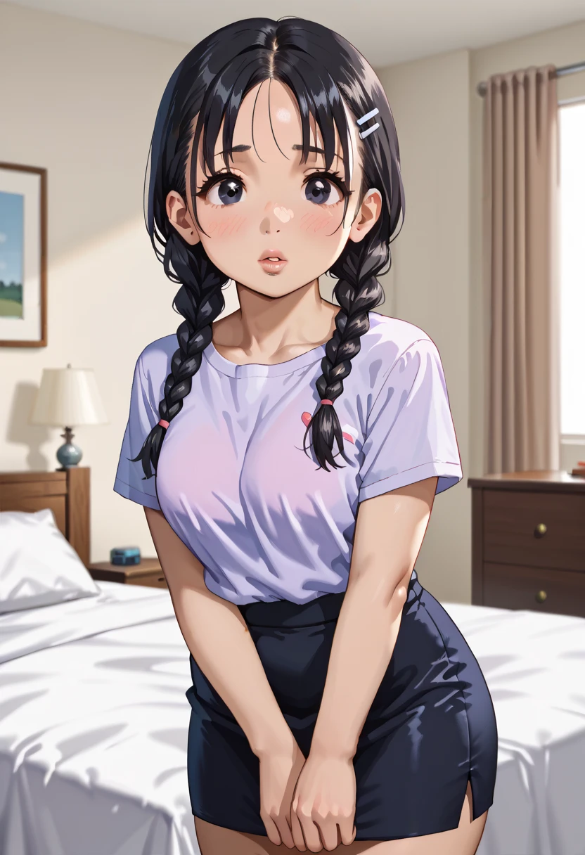 nswf,1boy,penis,vaginal,sex , woman on top, ,Top quality, 1 beautiful Japanese woman, ,high school student,(18 years old),medium hair, (black hair:1.2), Ultra-realistic capture, Highly detailed, High resolution 16k close-up of human skin. Skin texture must be natural, With such detail that pores can be finely identified. Skin should look healthy, In a uniform tone. Use natural light and color,