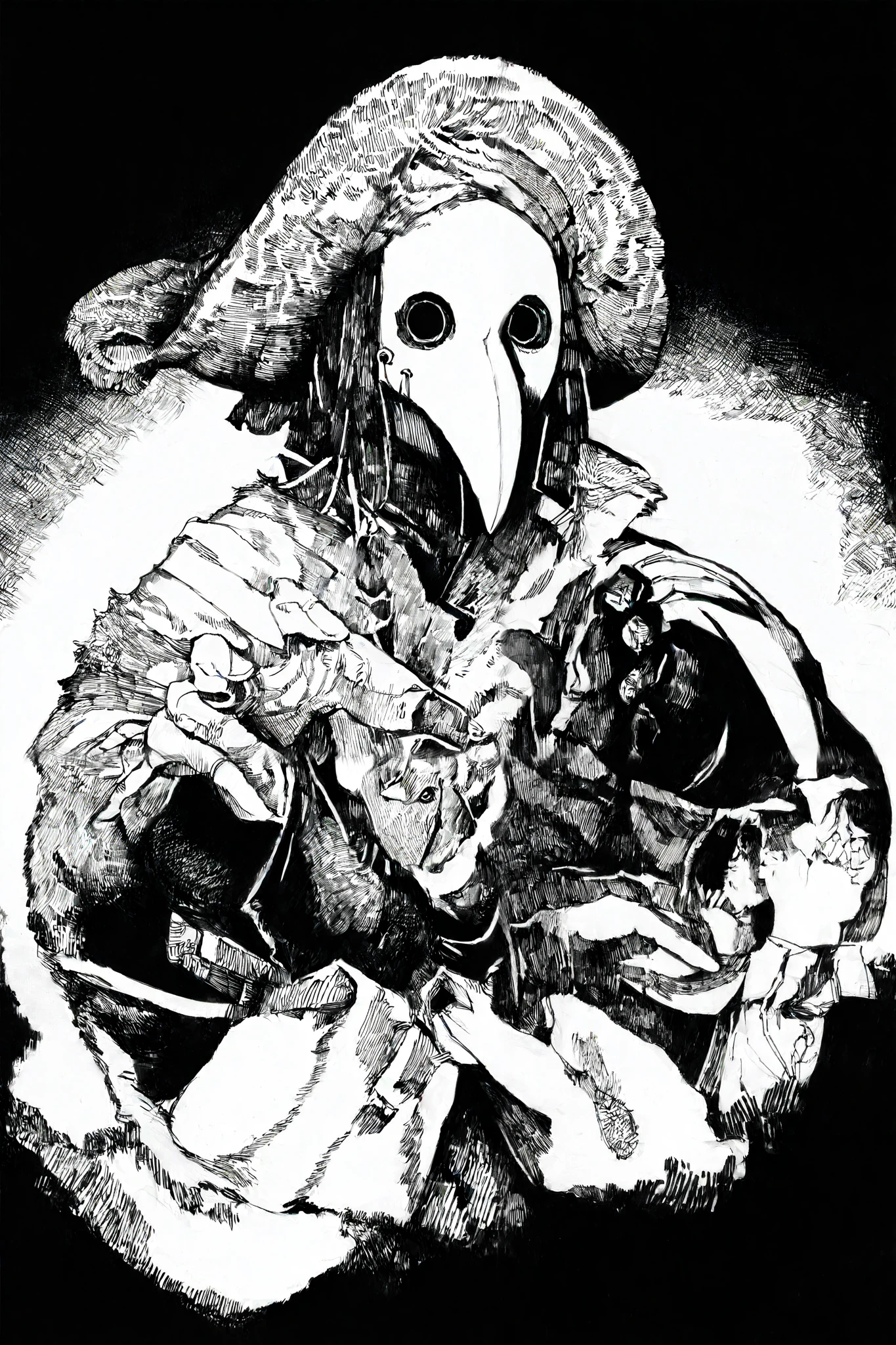 tenet,(personagem de アニメ masculino:1.3),standing alone, 1 men,eyes browns, very short white hair, (white cloak with silver details:1.1), high detail digital illustration, (light background:1.1), estilo アニメ, strong facial features, contrasting colours,アニメ,1 men,ssmile,cloused mouth