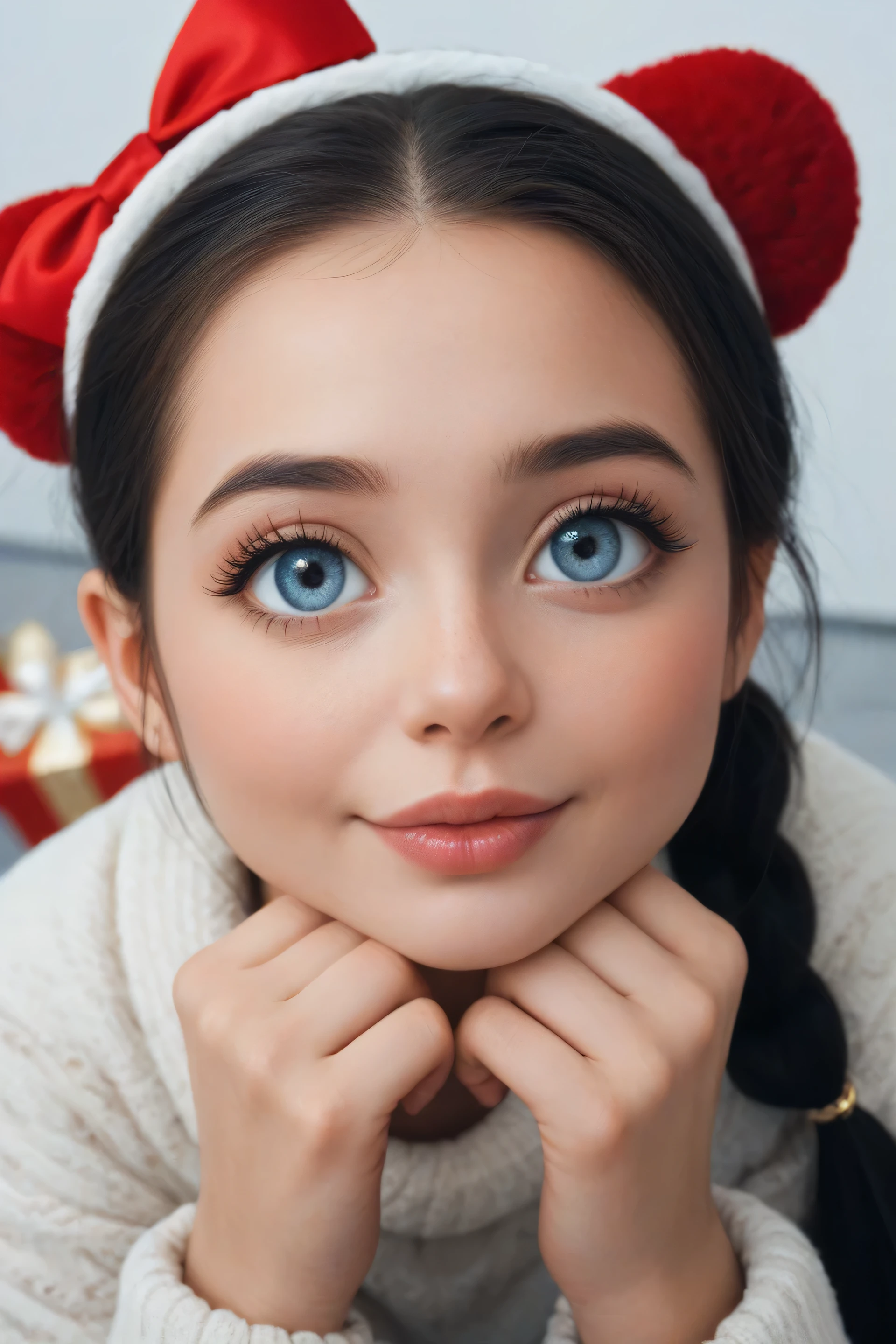 Cute big eyes small nose  girl