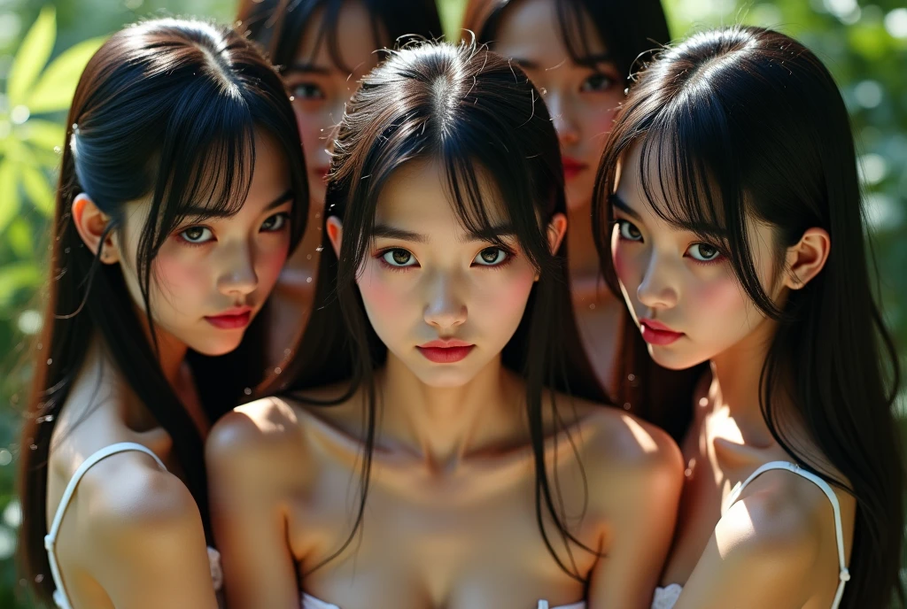 masterpiece、Genuine、group、Japanese、Teenage Girls、group写真、Line up horizontally、(((Everyone is naked)))、Completely ?????、full nude,?????、Big smile、A big smile、LOL、cute、((pubic hair))、((Voluptuous bust))、Big Ass、Tight waist、((Glamour))、Plump、((Shiny)),(Oily),((shiny skin)),((glossy skin))、Random hairstyle、ponytail、Twin tails、beautiful girl、((???????))、((Red face))、grass、Pink cheeks、Back view、Show your ass