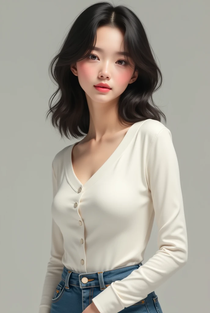 Beutiful korean girl with good looking cloths