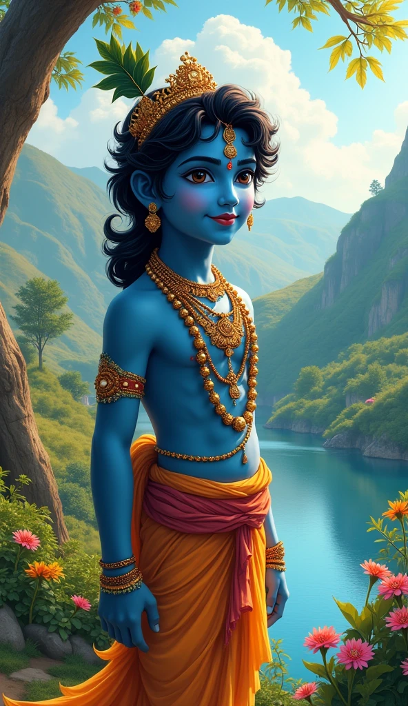 Dharma with krishna youtube  name . In dall e-3 style