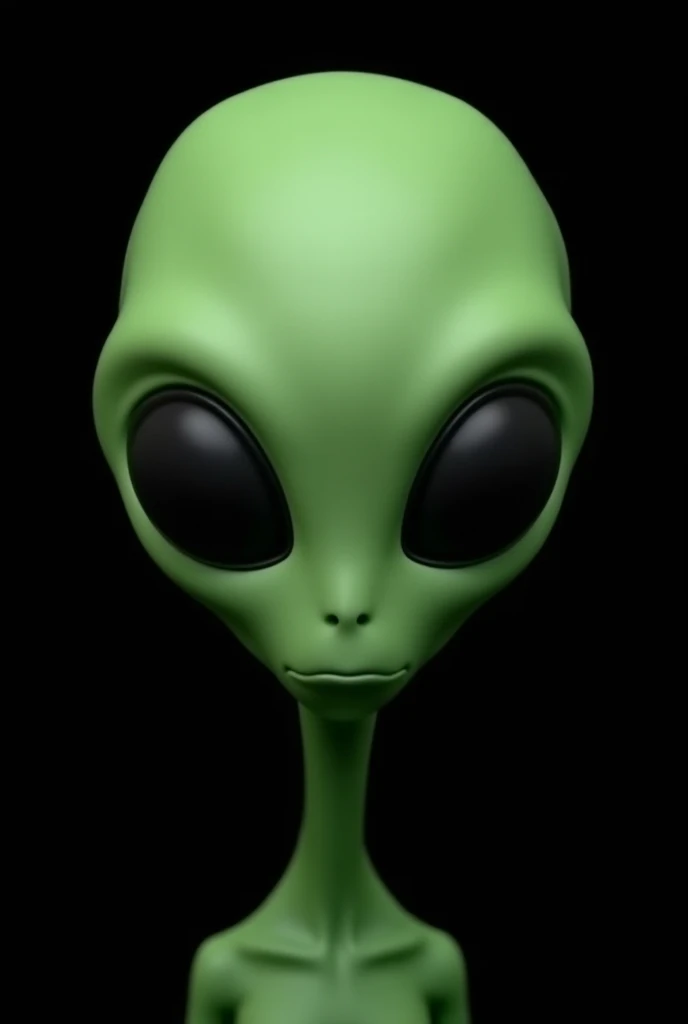 A closeup of a green alien with a black background, alien , alien gaze, detailed glowing head, green head, Portrait of a humanoid alien, Avatar da parte superior do corpo, criatura cara brilhante, glowing head, zoom in on alien face, forma humanoide, Portrait of a space alien, Alien Portrait, alien woman, alien girl, Portrait of an alien