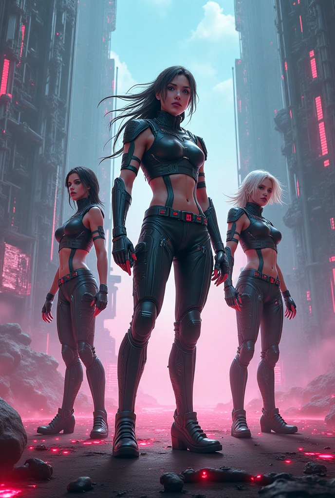 (Movie poster style), (NSFW:1.3), Extenso_STANCE, dynamic_pose, (3chicas:1.2), (nipslip, pussy), alto, caber, tear_Tetas, largo_piernas, APAGADO_grieta, ([medieval:cyberpunk:15]_bikini_armadura:1.2), largo_suelto_Calcetines, zapatos deportivos, muslo_correaje, somnoliento, Pecas, largo_cabello, Bollos, (Cara detallada, ojos detallados), (magica, vacuum, Falso, vidrio:1.5), (art by Carne Grifcaberhs and Wadim Kashin:1.2), MRRPSS, very thin pussy, (texto de las palabras HariPjotr en la esquina inferior derecha), . . . . .