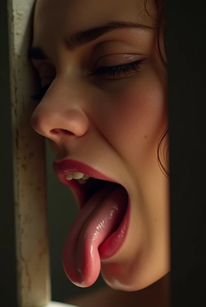 UHD, 4k, ultra detailed, cinematic, a photograph of  <lora:skin texture style v5:0.9>
detailed photorealism style, hyperrealism art style, realistic textures, photorealistic style, Hyperrealism (visual arts), A cinematic skin texture style still image of a close up of a person's mouth with a teeth, detailed skin pore, film still, still photography style, sharp style, detailed style, perfect style, perfection style, Kodak film skin tone style, fujifilm skin tone style, professional photography style, skin textured, skin texture style, 1girl, solo, open mouth, teeth, tongue, tongue out, lips, eyelashes, close-up, realistic, 1boy, male focus, black eyes, photorealistic, realistic style, epic, beautiful lighting, inpsiring