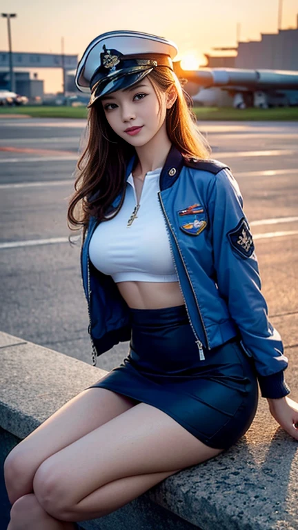 a woman with short red hair wearing (blue allianceuniform) in a space station, cute face, realistic skin, dramatic lighting, ultra realistic, wallpaper, intricate, sharp focus, ray tracing, rtx, professionally color graded, professional photography, masterpiece, ultra detailed, high quality, best quality, 4k, 8k, raw , skindentation, huge breasts, short hair,