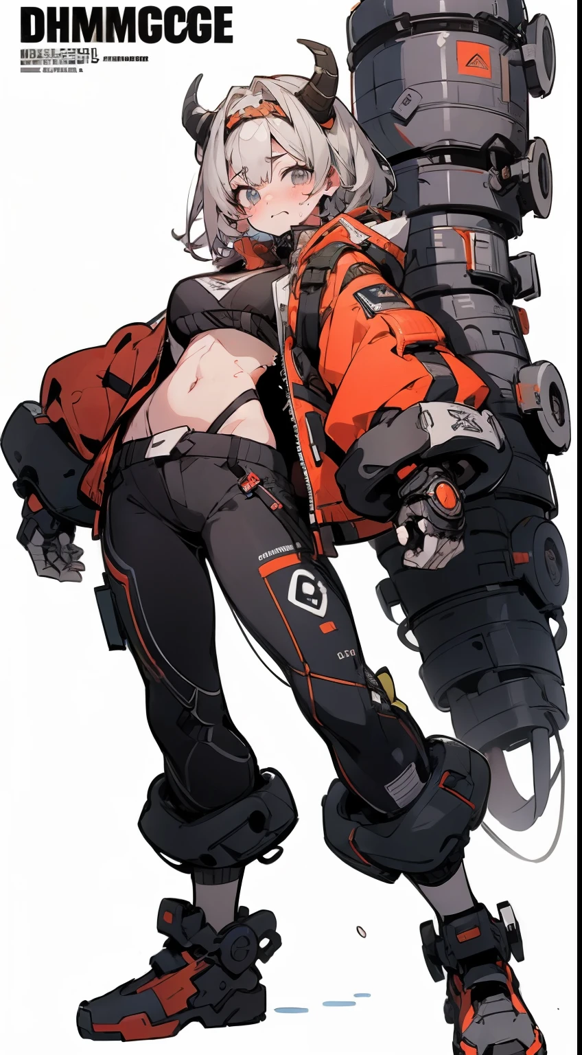 (masterpiece:1.2),8k, beautiful, high quality,
(full-length photograph:1.2)、((white background:1.6)),(Flat Illustration Art:1.2), (poster art:1.2),(Ultra-definitive game CG), CG animation, Character setting painting,Original character reference sheet adoptable,score_9,score_8_up, score_7_up, score_6_up, score_5_up, precise details, animation,
Bullish girl, ((MEGUMI)), (masutepiece:1.2),8K, Beautiful, High quality,
girl with, Dreadlocks, Red Long Jacket, Black Hot Pants,
(Large mechanical arm 1.3), Mechanical arm, Scissor Arm,
Sweat,
Curly hair, Blue eyes, Beautiful face, Bullish appearance, (Model body type),
glamor, (muscular:1.3), (ultra gigantic tits:1.2),
the golden hour,
Full body shot,dynamicposes
